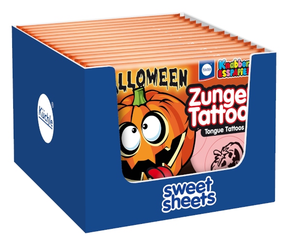 Halloween Zungen Tattoos Opłatek Papier jadalny 11 g 25 szt