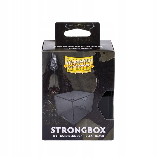 Dragon Shield Strongbox Clear Black/83.5x106x75.5mm/100+ Card Deck Box