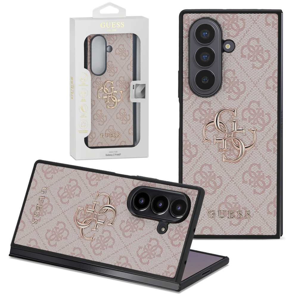 Guess Originální stylové pouzdro Saffiano s logem 4G pro Samsung Galaxy Z Fold7