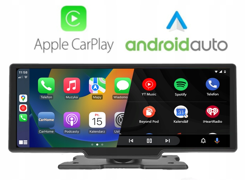 RADIO MONITOR APPLE CARPLAY ANDROID AUTO KAMERA COFANIA WIDEOREJESTRATOR Marka Vortex