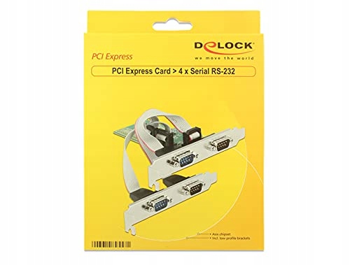 DELOCK PCI Expr Card 4x D-Sub9 je 2 auf Slotblech Rodzaj karty PCMCIA