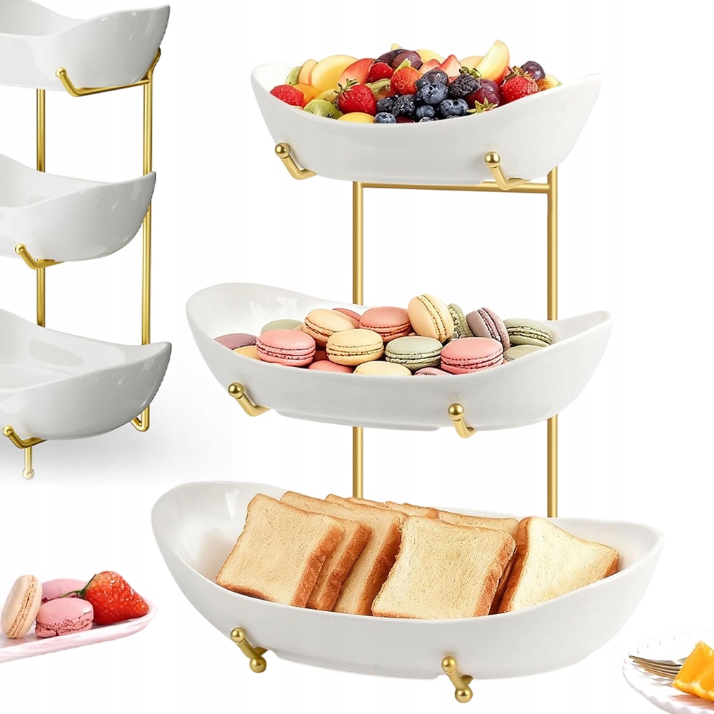 Košík na ovoce Miska Loft Univerzální třípatrový na uzeniny Sýry Potraviny