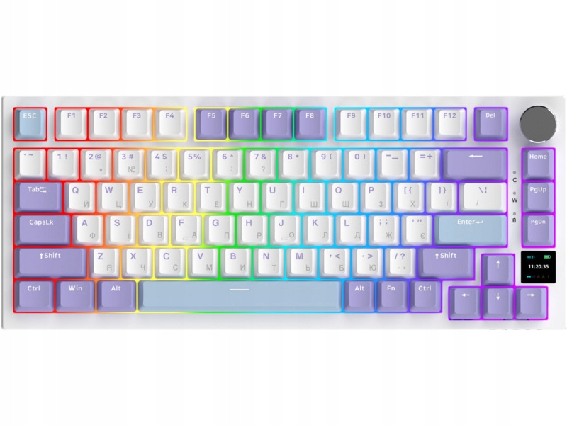 Klawiatura Ajazz AK820 Pro Rgb Hot Swap Gift Switch Biała