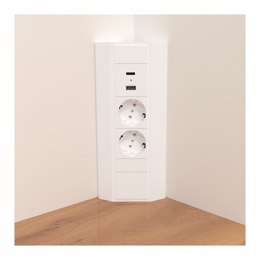 Gniazdo meblowe 2 x 230V 2 x USB Corner Box biały EAN (GTIN) 5900652149568