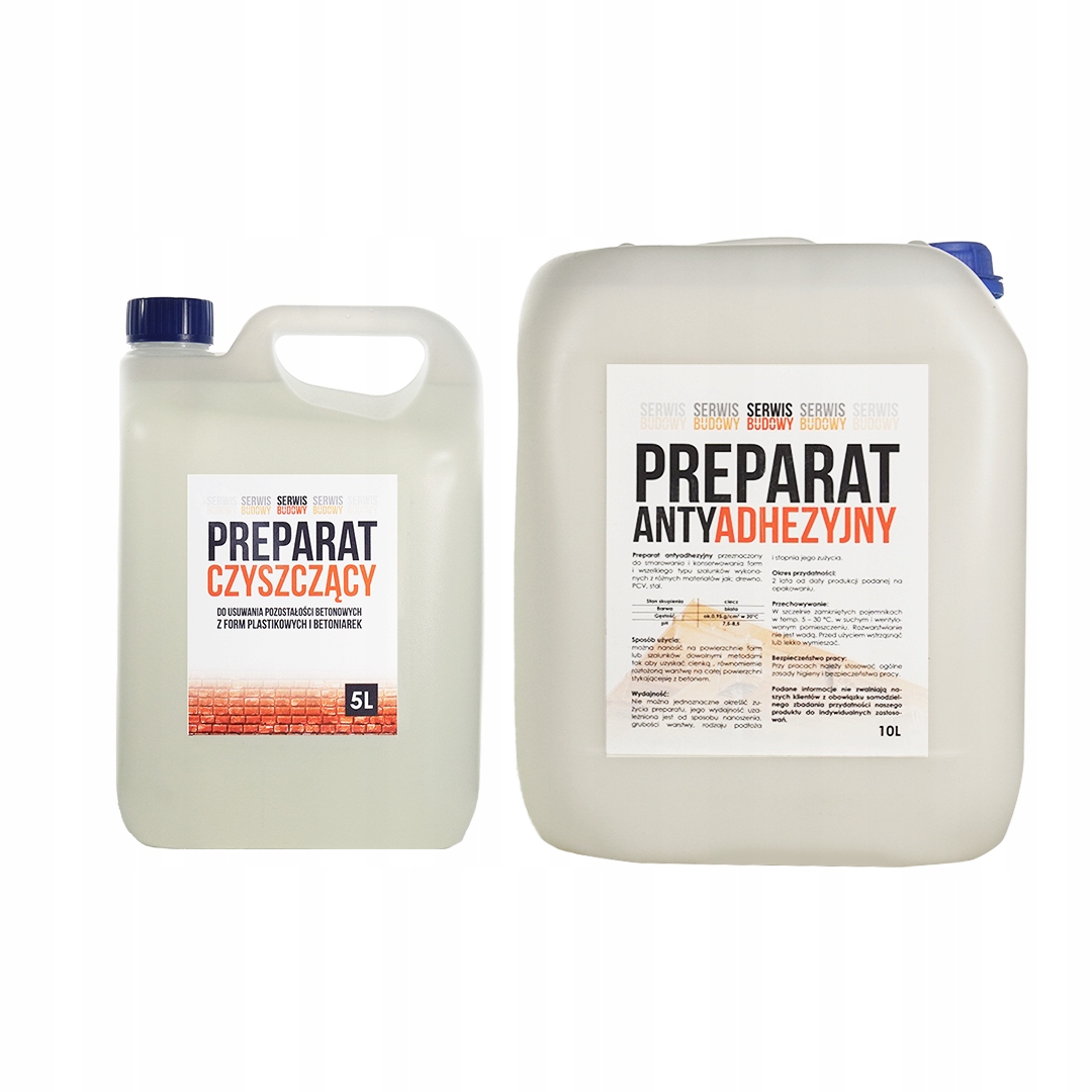 Antiadhezivní přípravek 10 l Čisticí přípravek na bednění 5 l