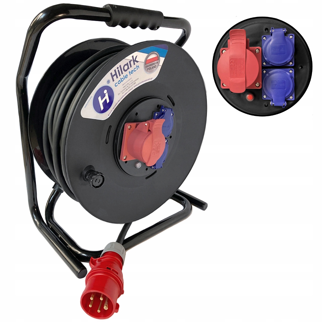 Predlžovací Kábel silový Pvc bubon 16A H05VVF 5x2,5 zosilnený 25 m Owa