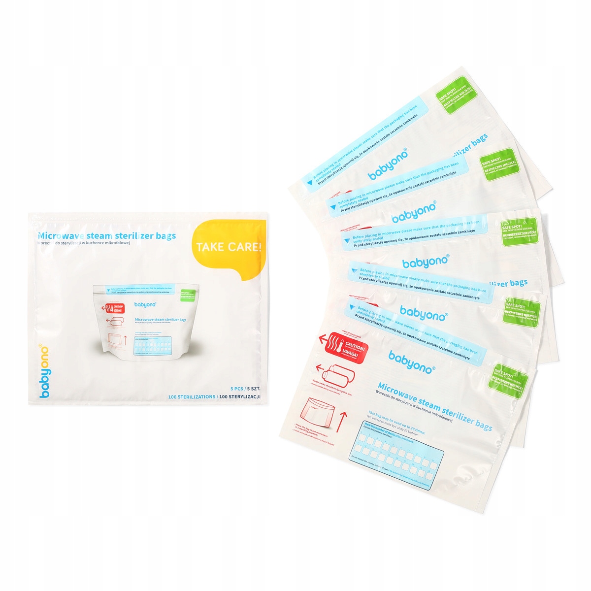 BabyOno Woreczki do sterylizacji butelek smoczków EAN (GTIN) 5904341209106