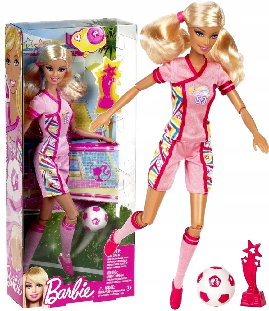 Mattel Lalka Barbie Piłkarka Sportsmenka X9082