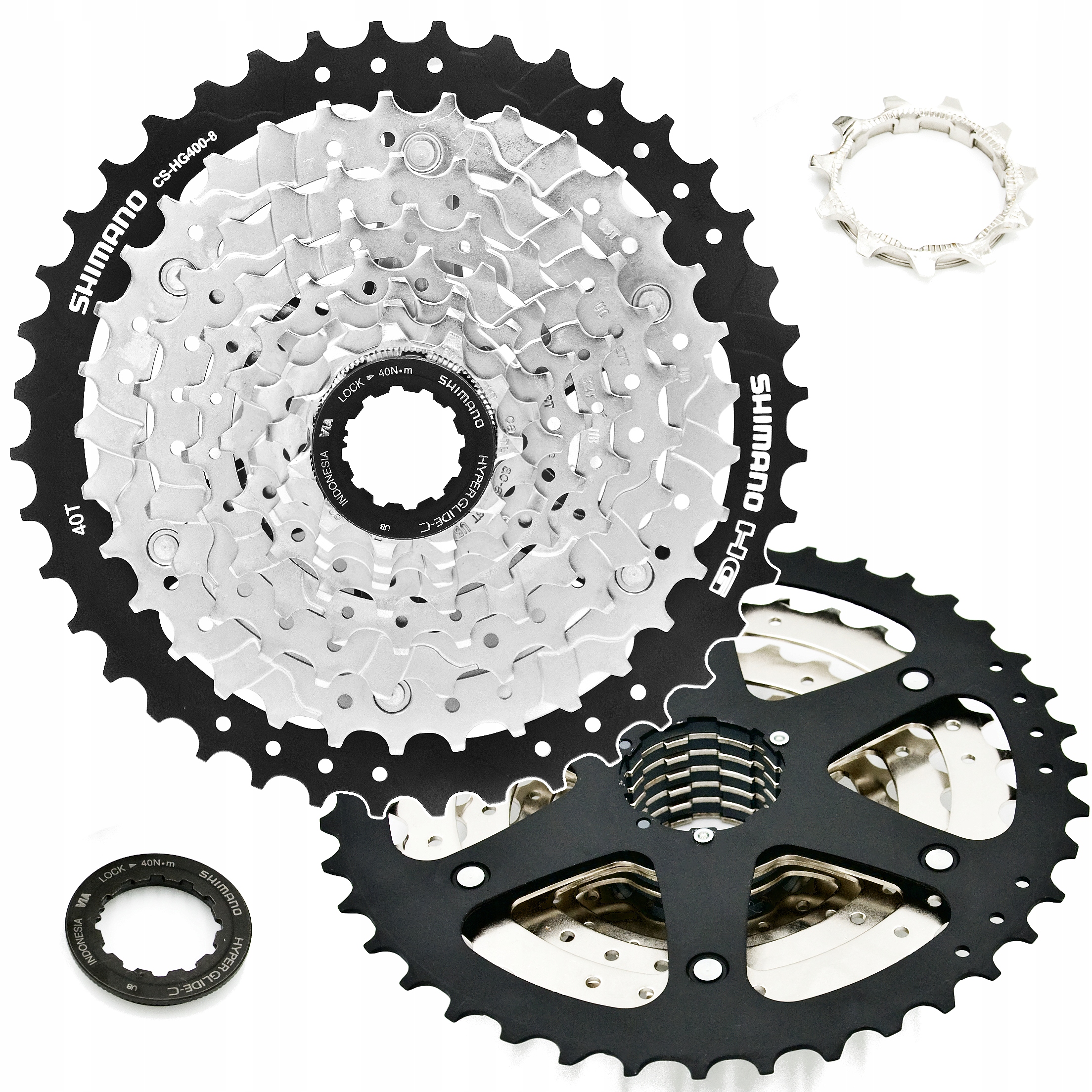 Kazeta Shimano Acera CS-HG400, 8-řadá, 11-40T stříbrno-černá Hyperglide