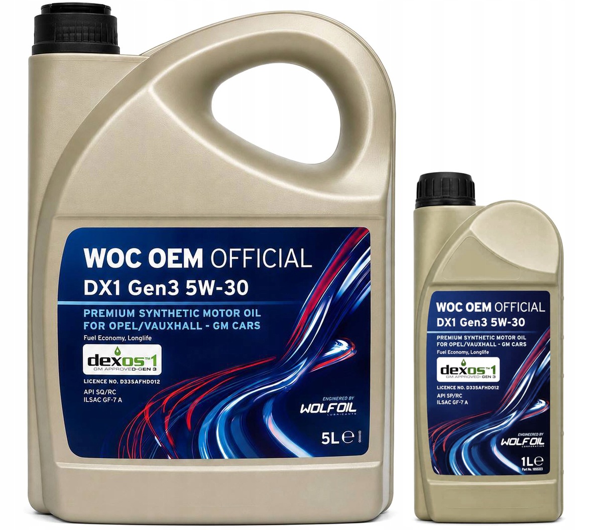 Motorový olej Gm Wolf Oil Dexos2 5W30 Woc Oem Official DX1 6L