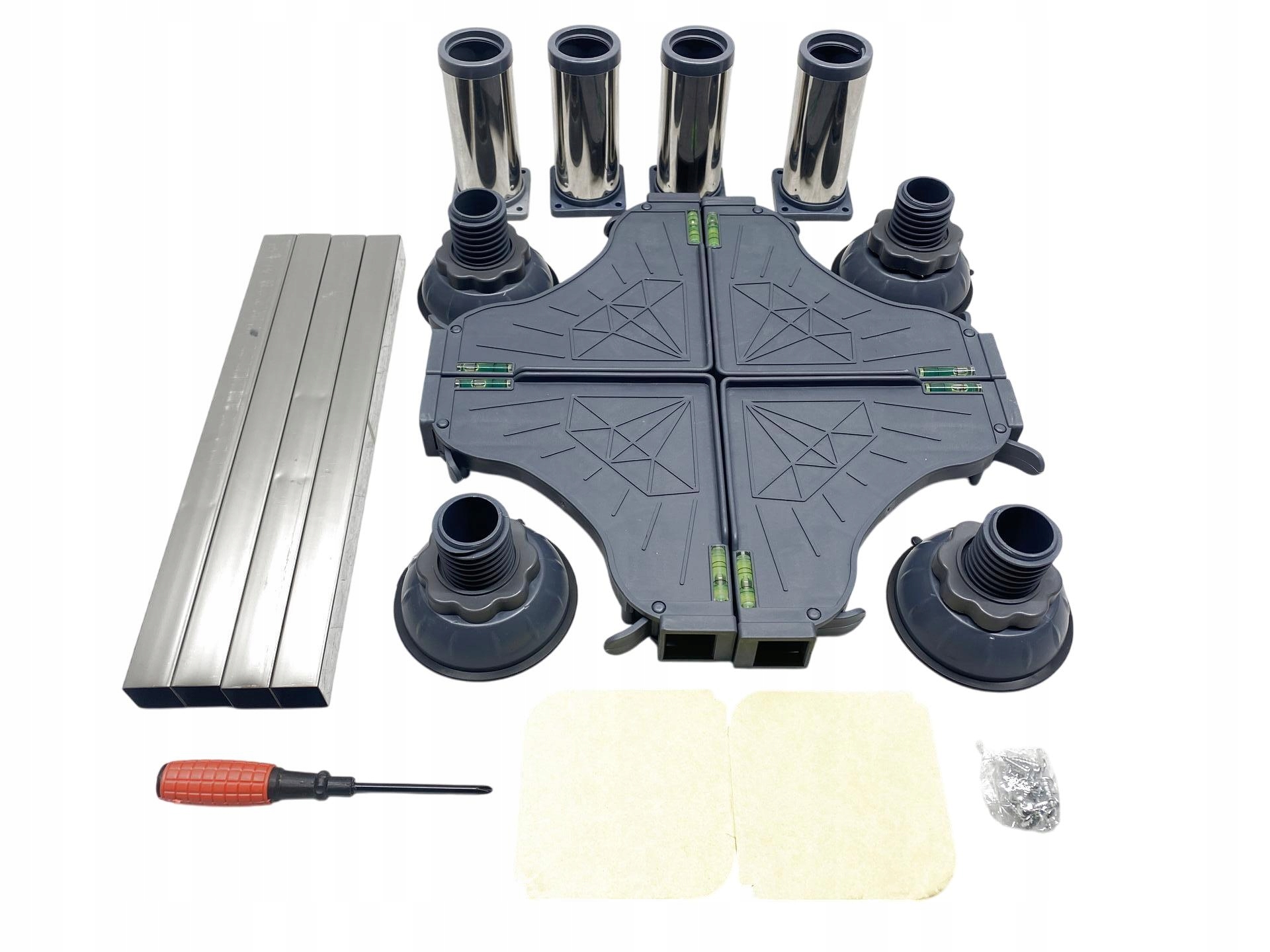 Podstawa pralki Weibida z przyssawkami do 200 kg, regulowana 40-62 cm szary