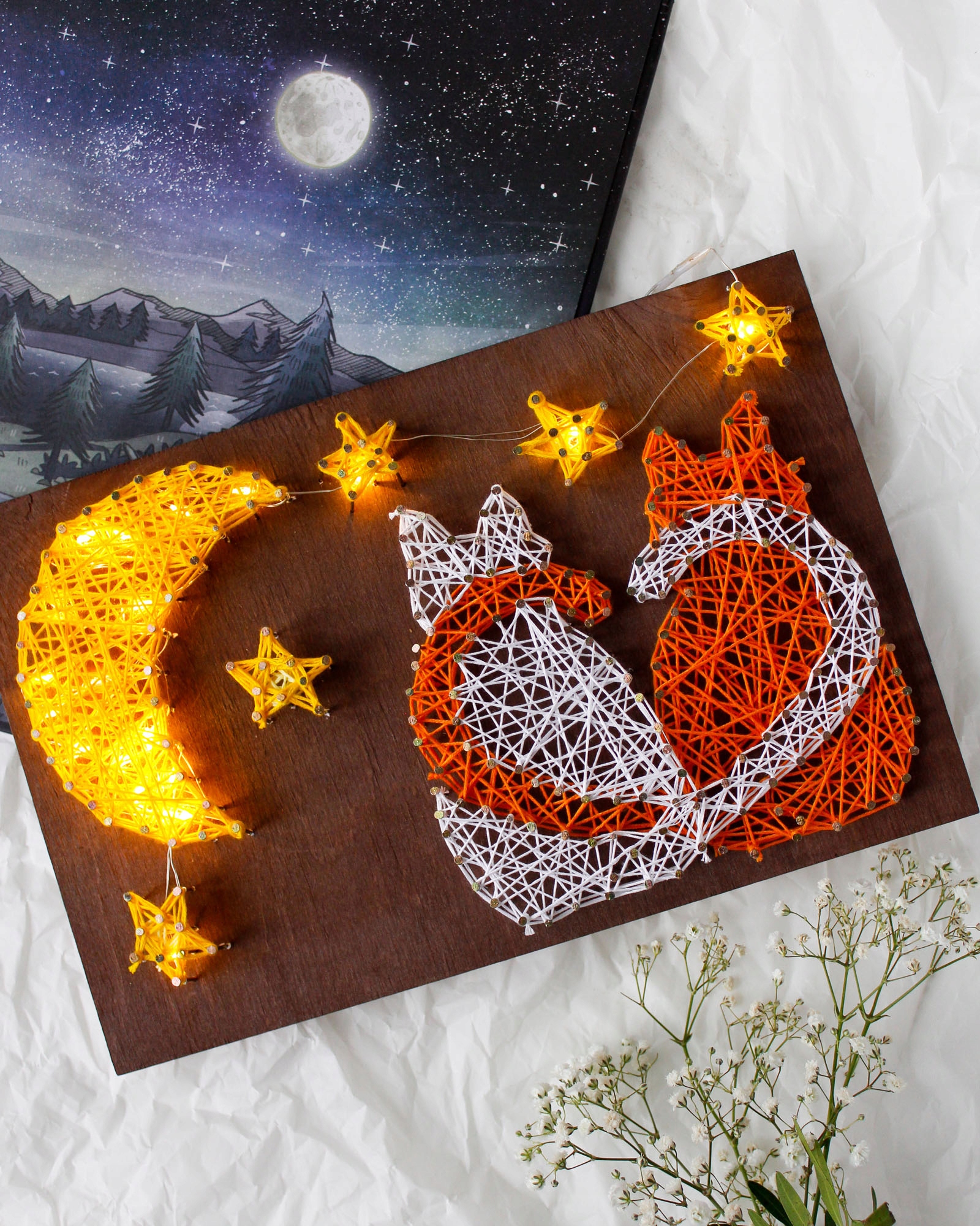 Strunová výtvarná kreativní sada "Kočky" Diy kreativní