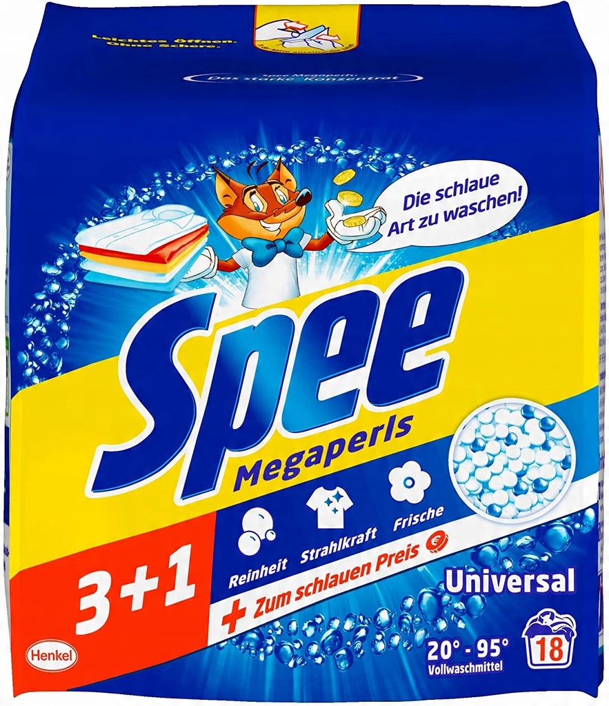 

Henkel Spee Megaperls Universal 1,215kg 18 prań De