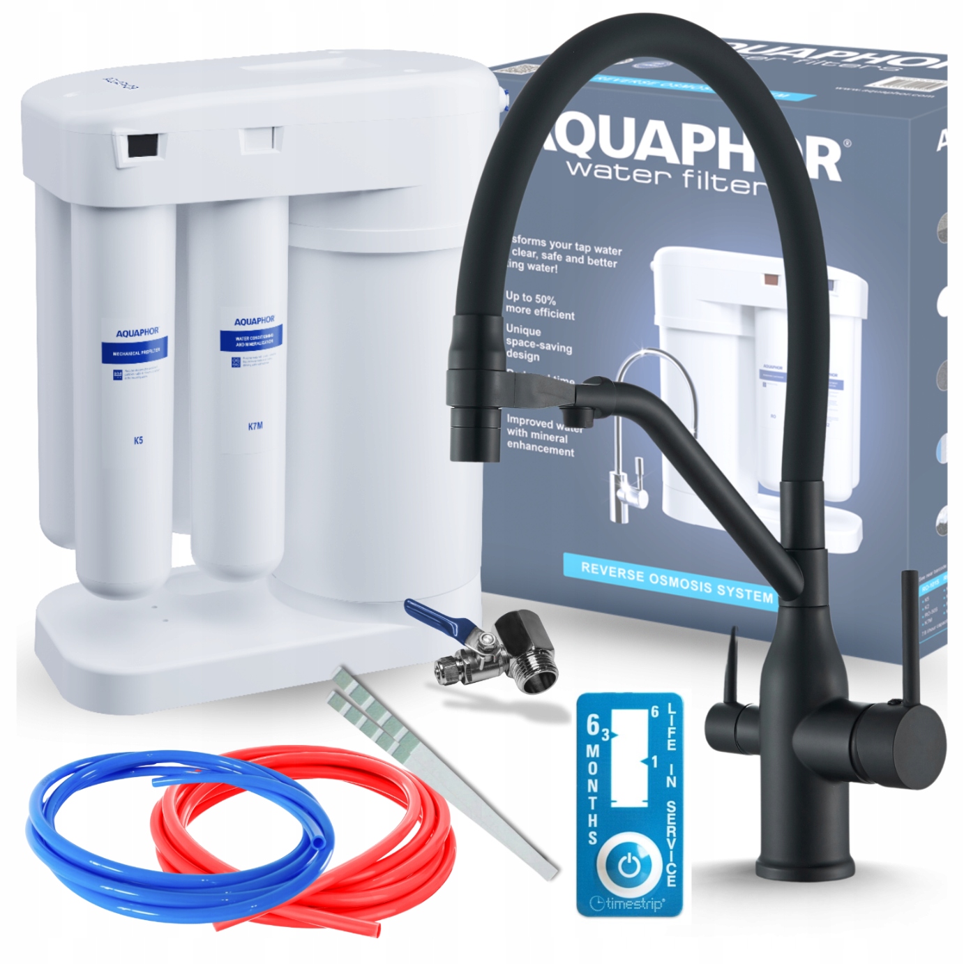 Filter Aquaphor Morion A Kuchynská Batéria S Výsuvným Výtokom, Čierna Mosadz