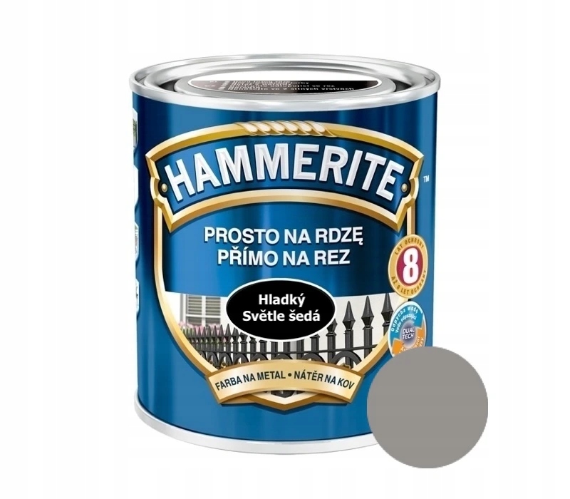 Hammerite Priamo na hrdzu hladký Hammerite Priamo na hrdzu hladký 2,5l, Svetlo še