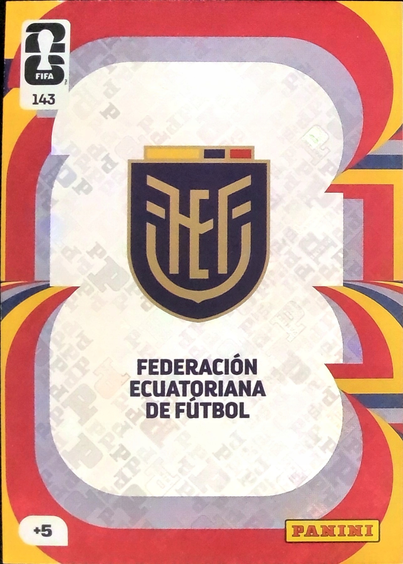 Panini World Cup 2026 Team Crest 143 Herb Ekwador