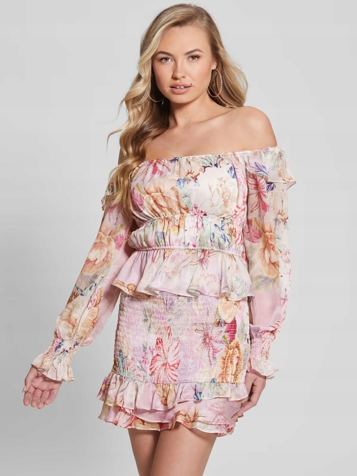 Guess Barevná Off Shoulderová Halenka (s)
