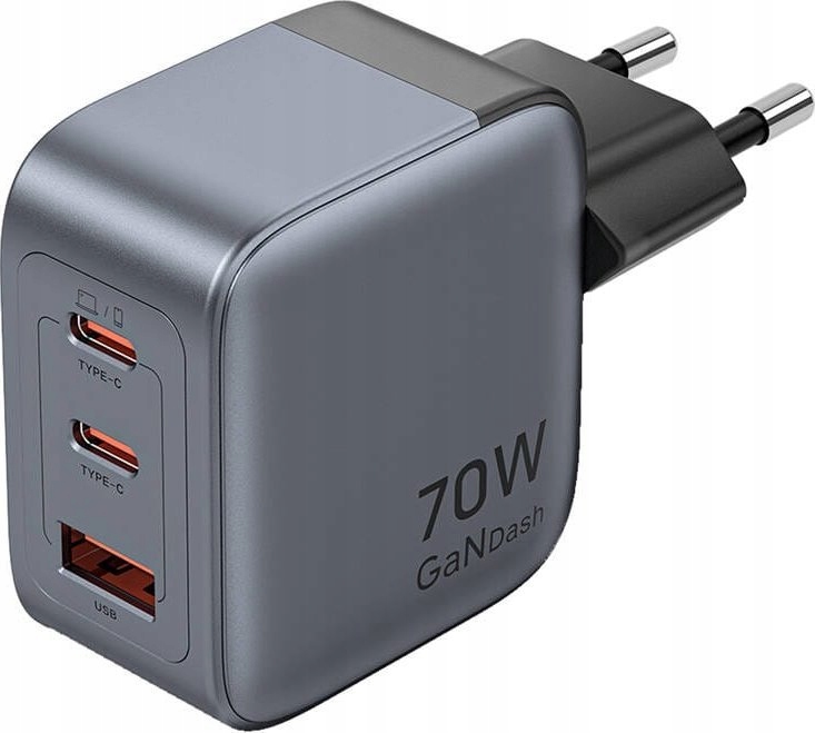 Ładowarka Vention GaN Usb-c+c+a 70W (FEXH0-EU) czarna