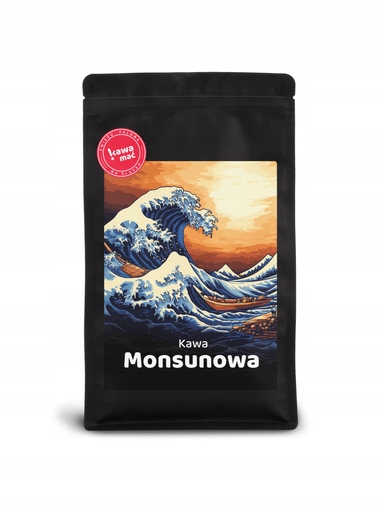 Levně Káva zrnková Monsunová 1 Kg Čerstvě pražená z pražírny KawaMať