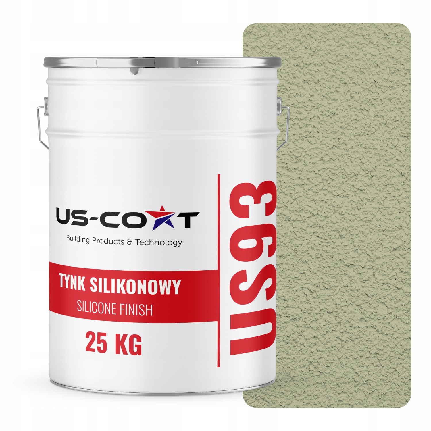 Silikonová Fasádní Omítka Zelená Světlá F483 25 Kg Beránek Granulace 1.5 mm