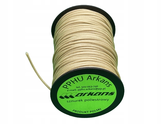 

sznurek do żaluzji 2 mm 50m Arkans złoty jasny