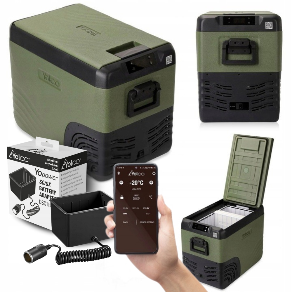 Lodówka Turystyczna Kompresorowa Do Auta Yolco KX40 34L Adapter