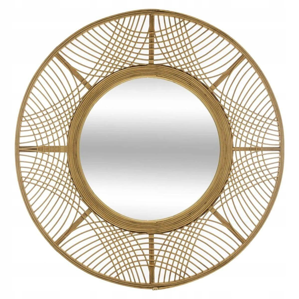 

Lustro Boho bambusowa rama Okrągłe Duże Ø 70 cm