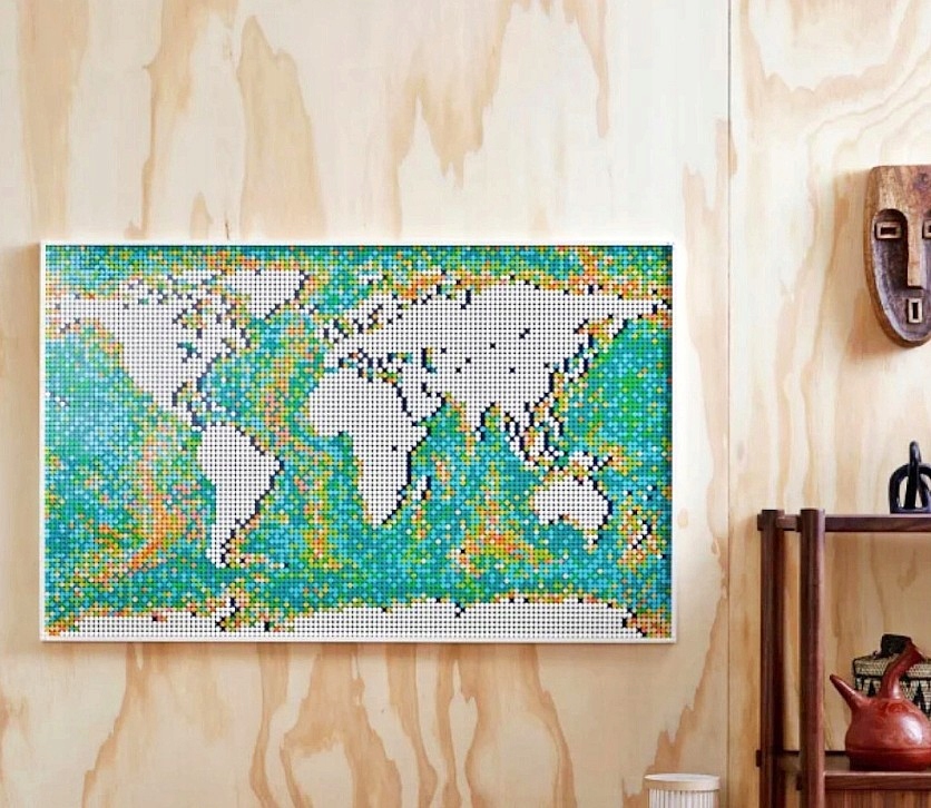 LEGO ART MAPA ŚWIATA 104x65 OBRAZ Numer produktu 32574681
