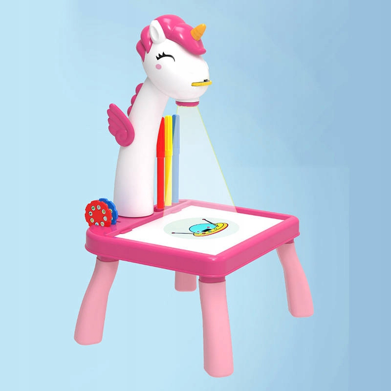 Projektor do rysowania dla dzieci Jednorożec Zabawa i Rozwijanie Talentu Materiał karton plastik