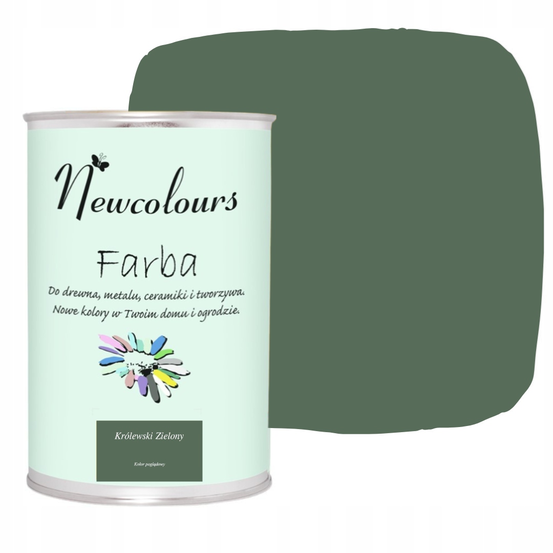 Farba do mebli Newcolours Królewski Zielony 900ml