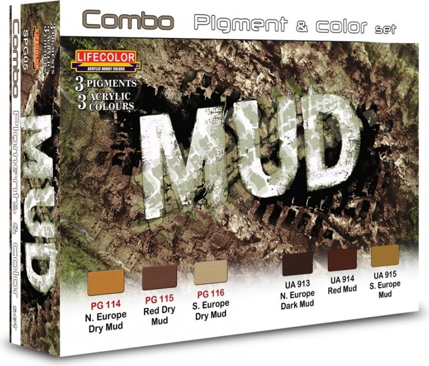 Sada barev Mud 6x22 ml Lifecolor SPG05