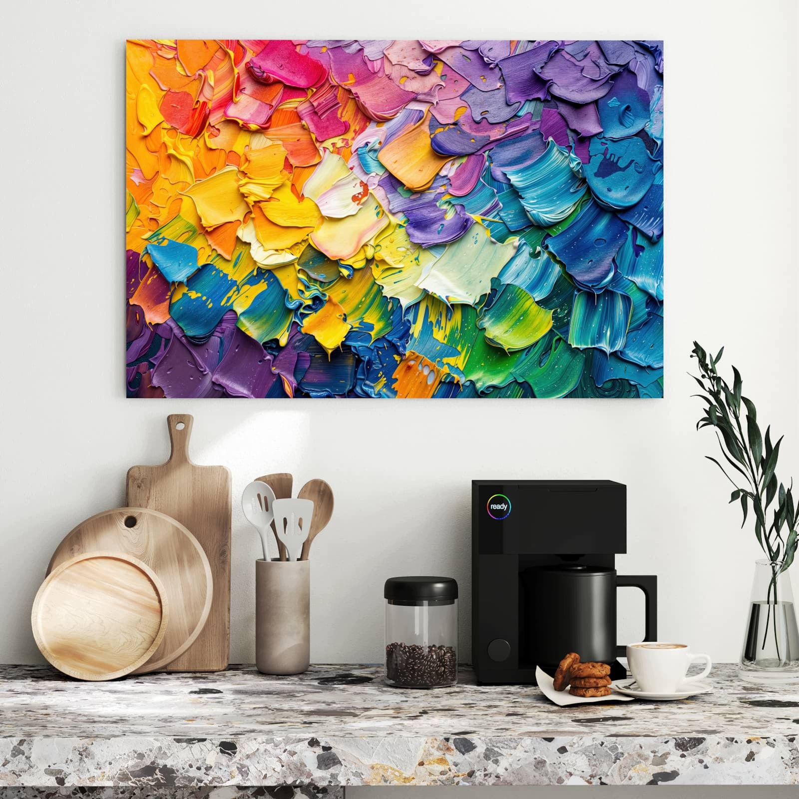 Magnetická tabule Barevné Tahy štětce 90 × 60 cm