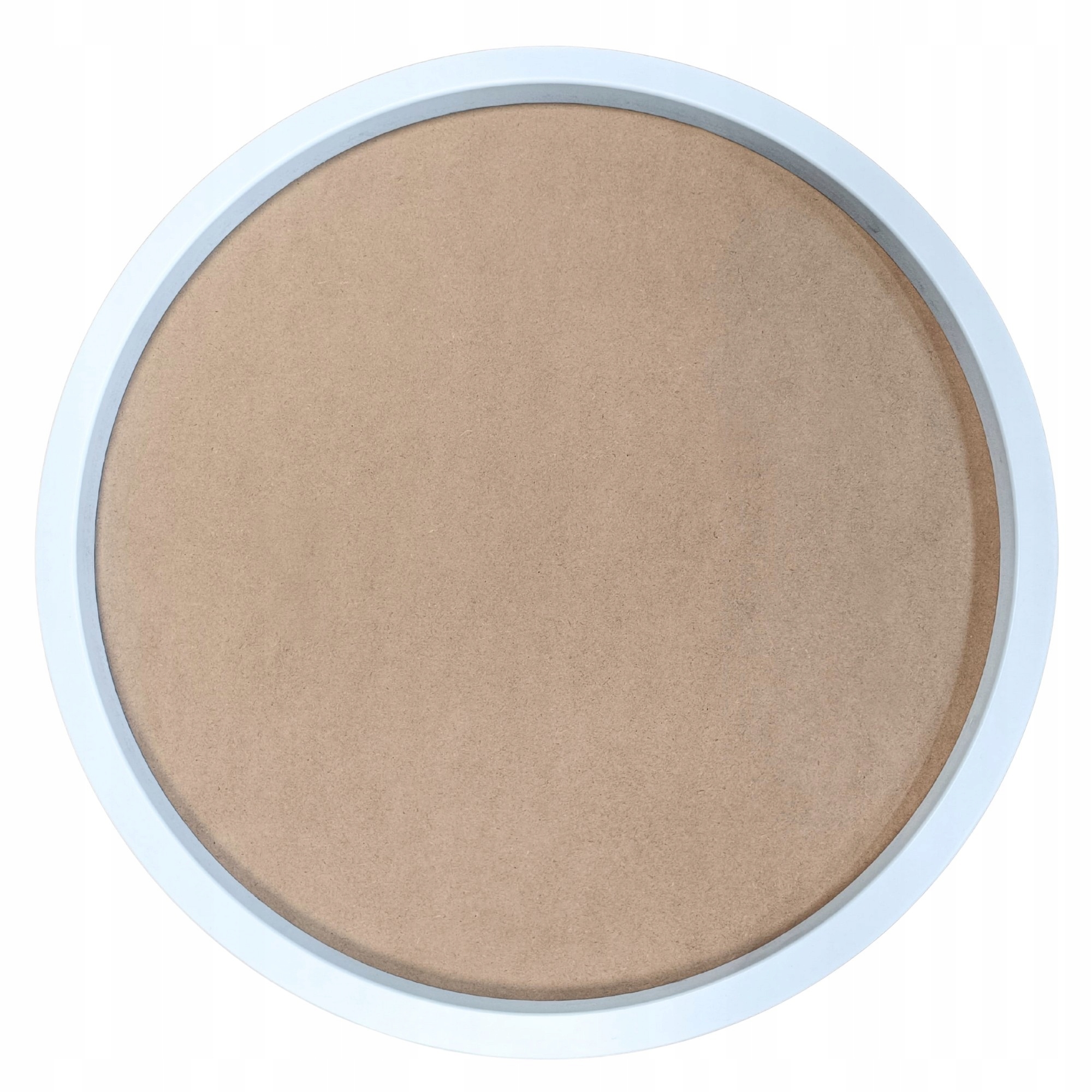 Rám z dreva Okrúhla biela Báza pod severský lišajník Dekorácia Diy 50 cm