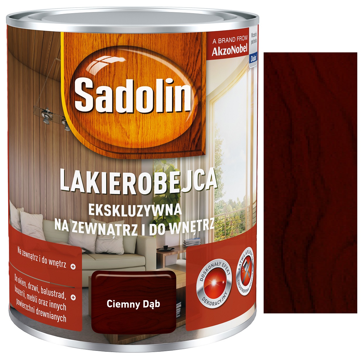 Sadolin Lakierobejca Do Drewna Ekskluzywna Dąb Ciemny 2.5L