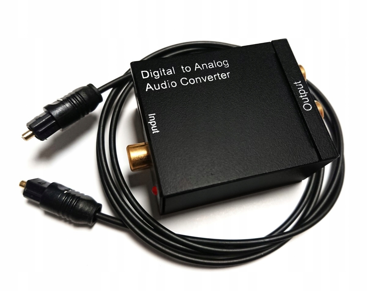 KONWERTER TOSLINK COAXIAL do mini Jack 3,5mm cinch Złącza cyfrowe złącze optyczne