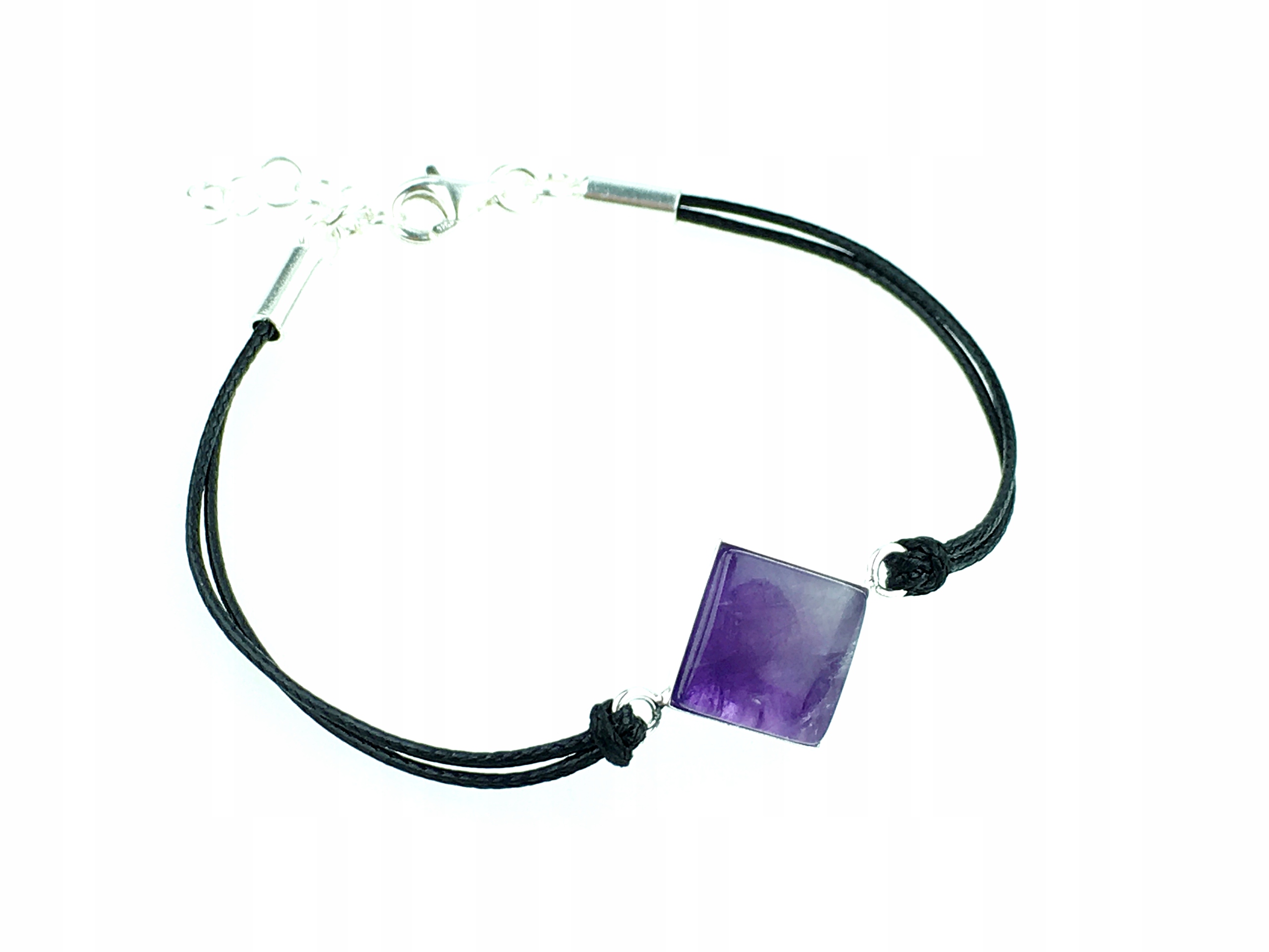 

bransoletka srebrna ametyst srebro pr 925