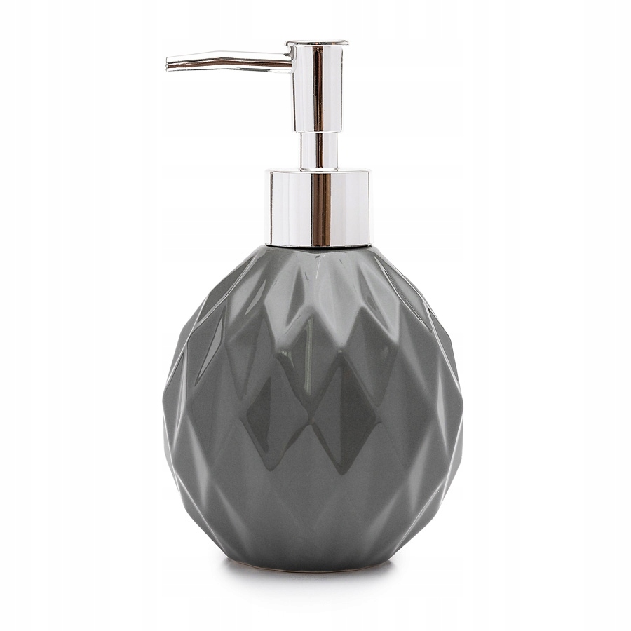 

Dozownik do mydła Glamour ceramiczny romby szary
