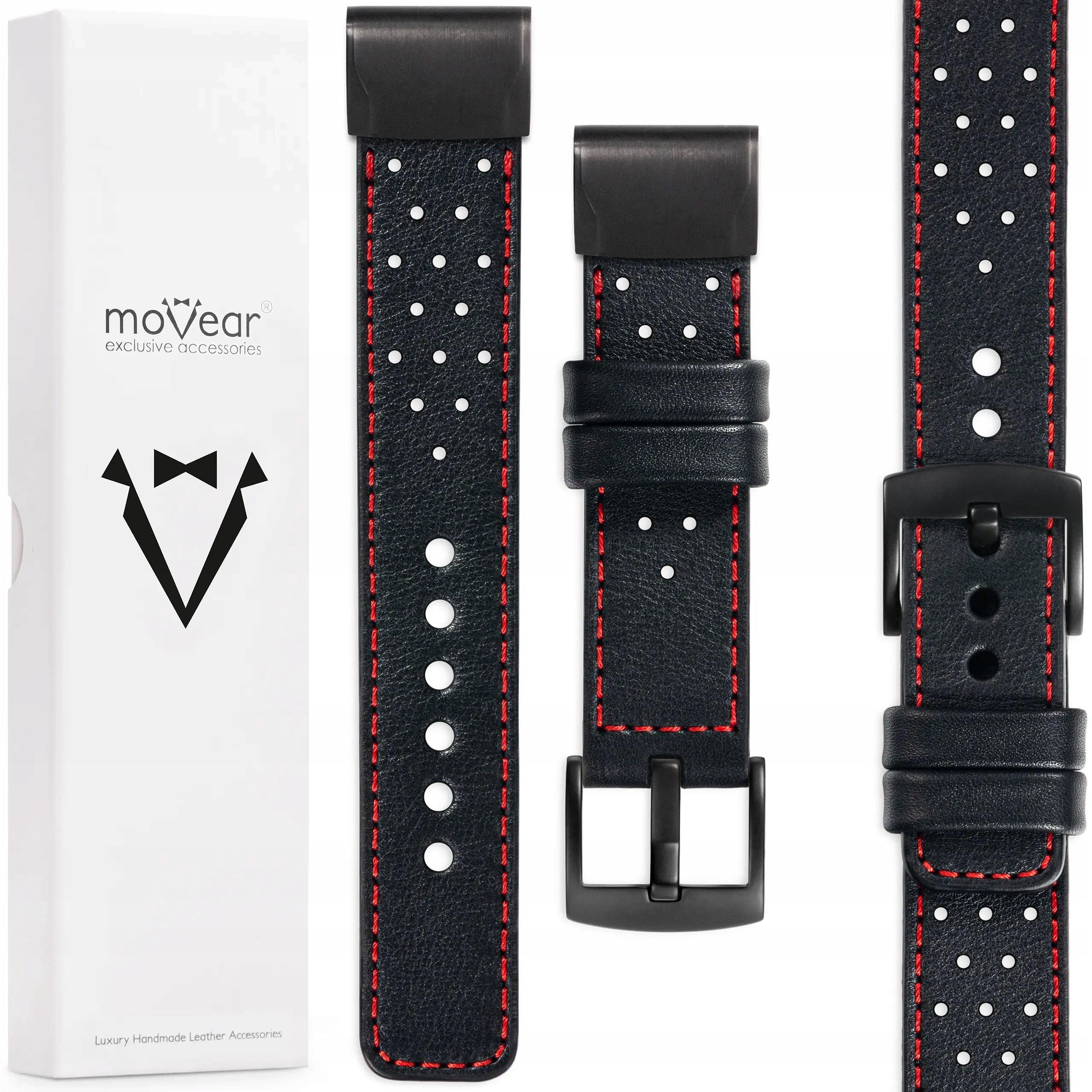 Kožený řemínek pro QuickFit 22 mm Fenix 8 7 6 5 premium Movear exkluzivní