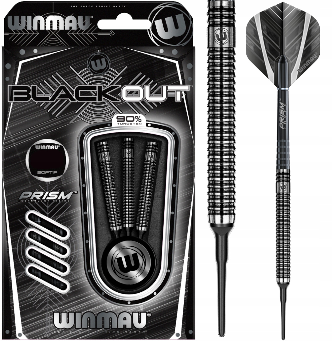 LOTKI RZUTKI DART Winmau Blackout 90% Wolfram 18g