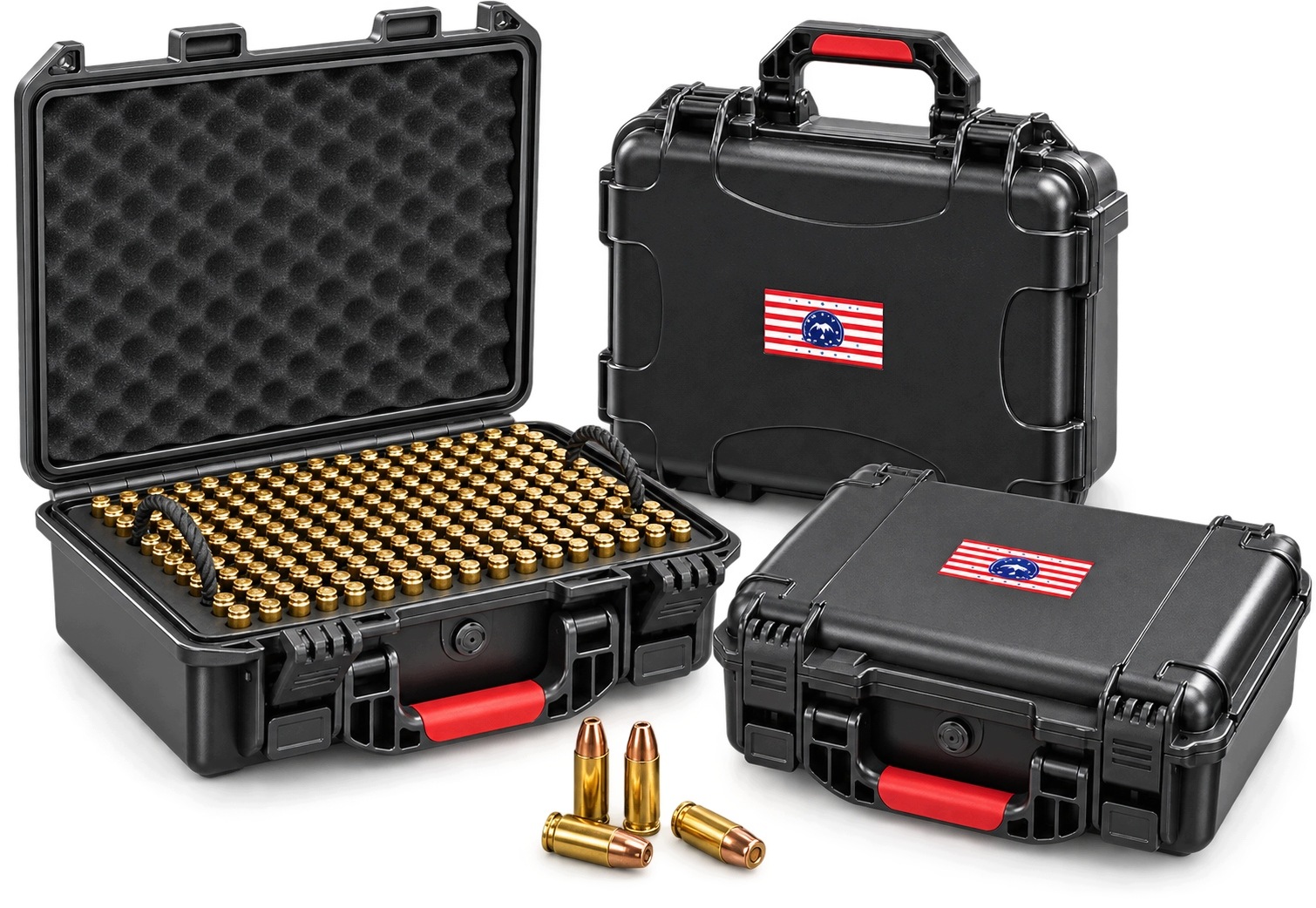 Kinghardcase Skrzynka na 350 Nabojów 9mm IP67 Wodoodporna Walizka Ammo Case