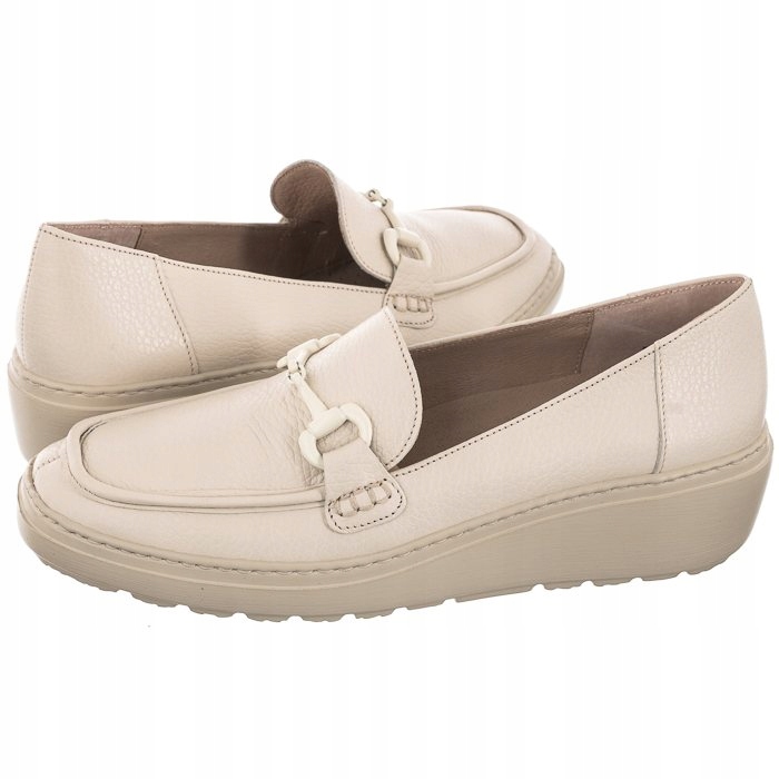 

Buty Damskie Mokasyny Skórzane Ryłko Beżowe 2ZR05