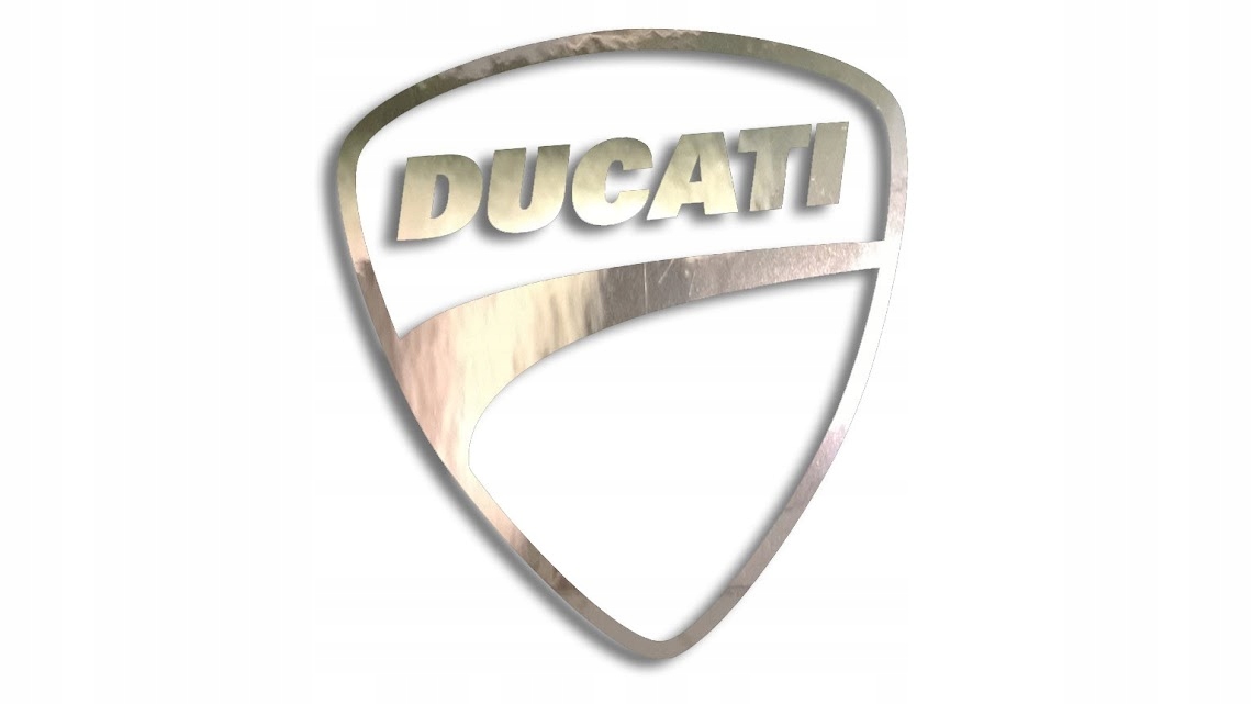 

Wycinana naklejka Ducati logo chrom