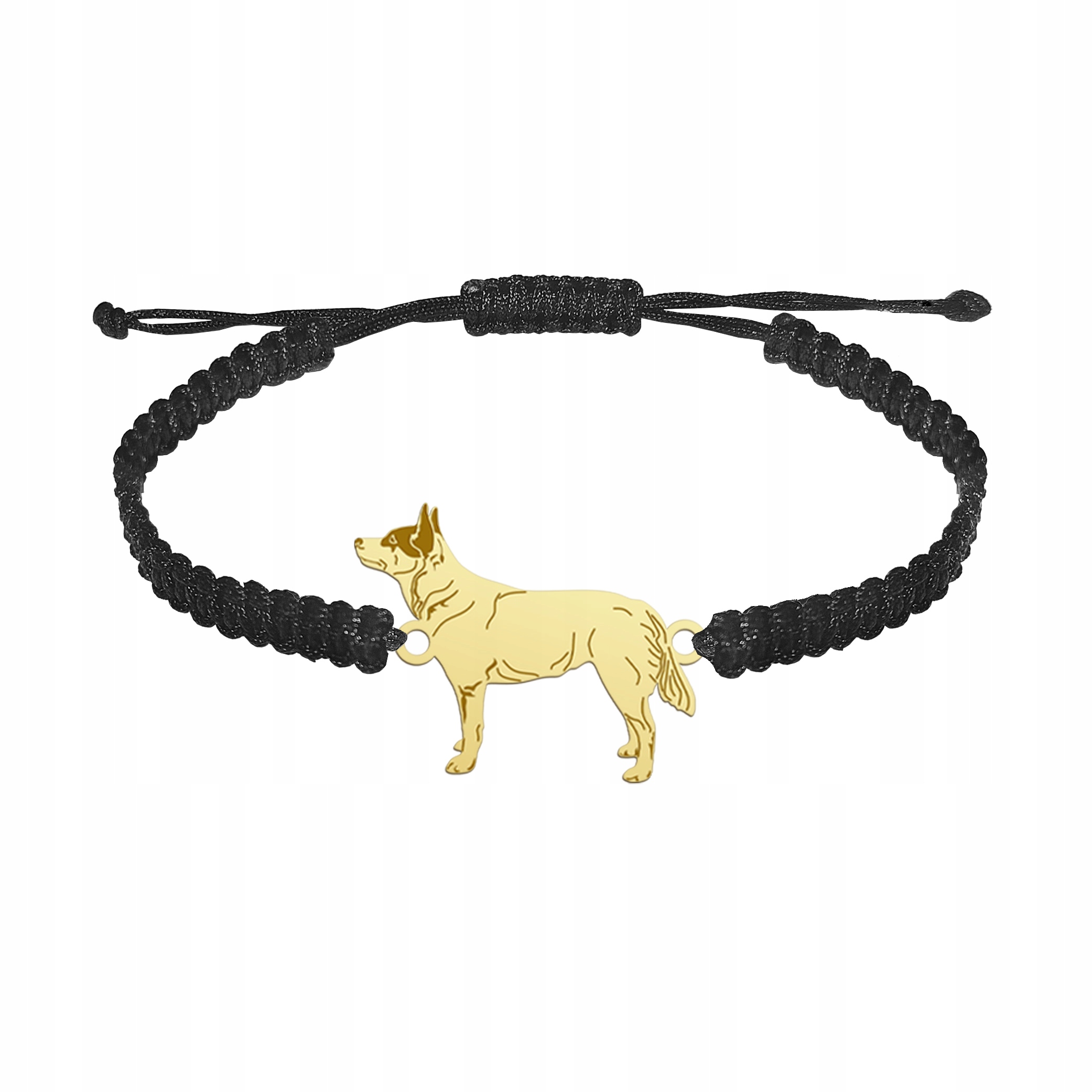 Zlatý náramek Australský salašnický pes 925 Makramé Žena Gravírování