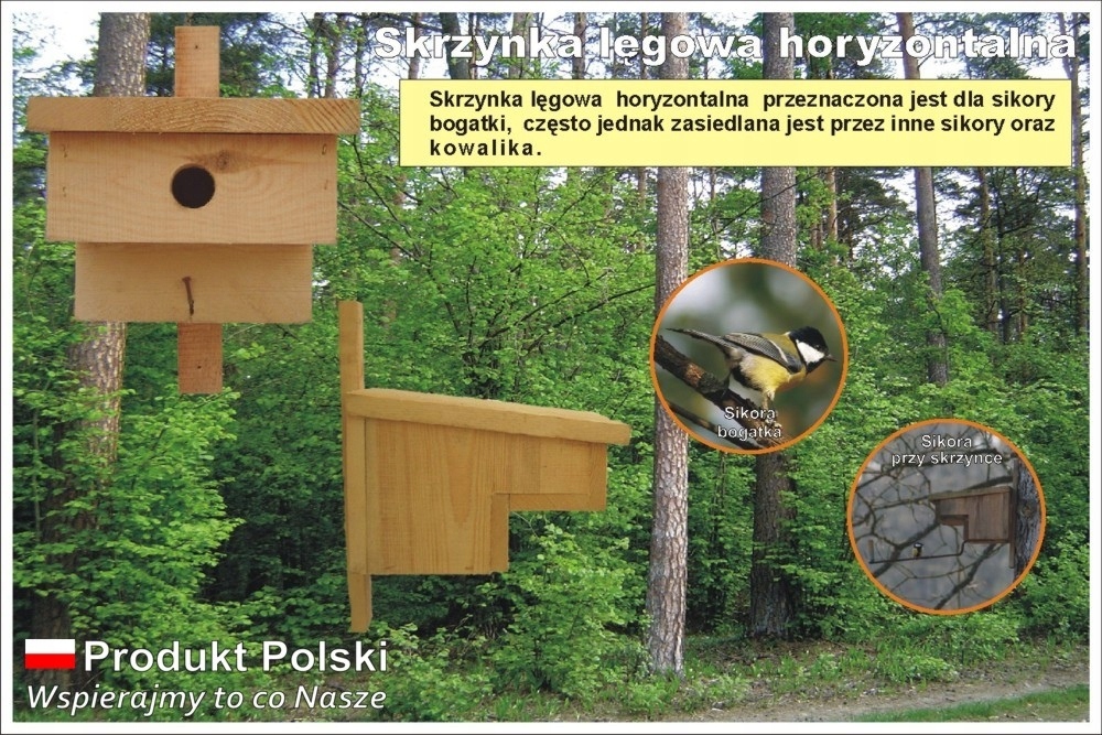 Budki lęgowe dla ptaków. Zestaw N - 3 Producent ZPD