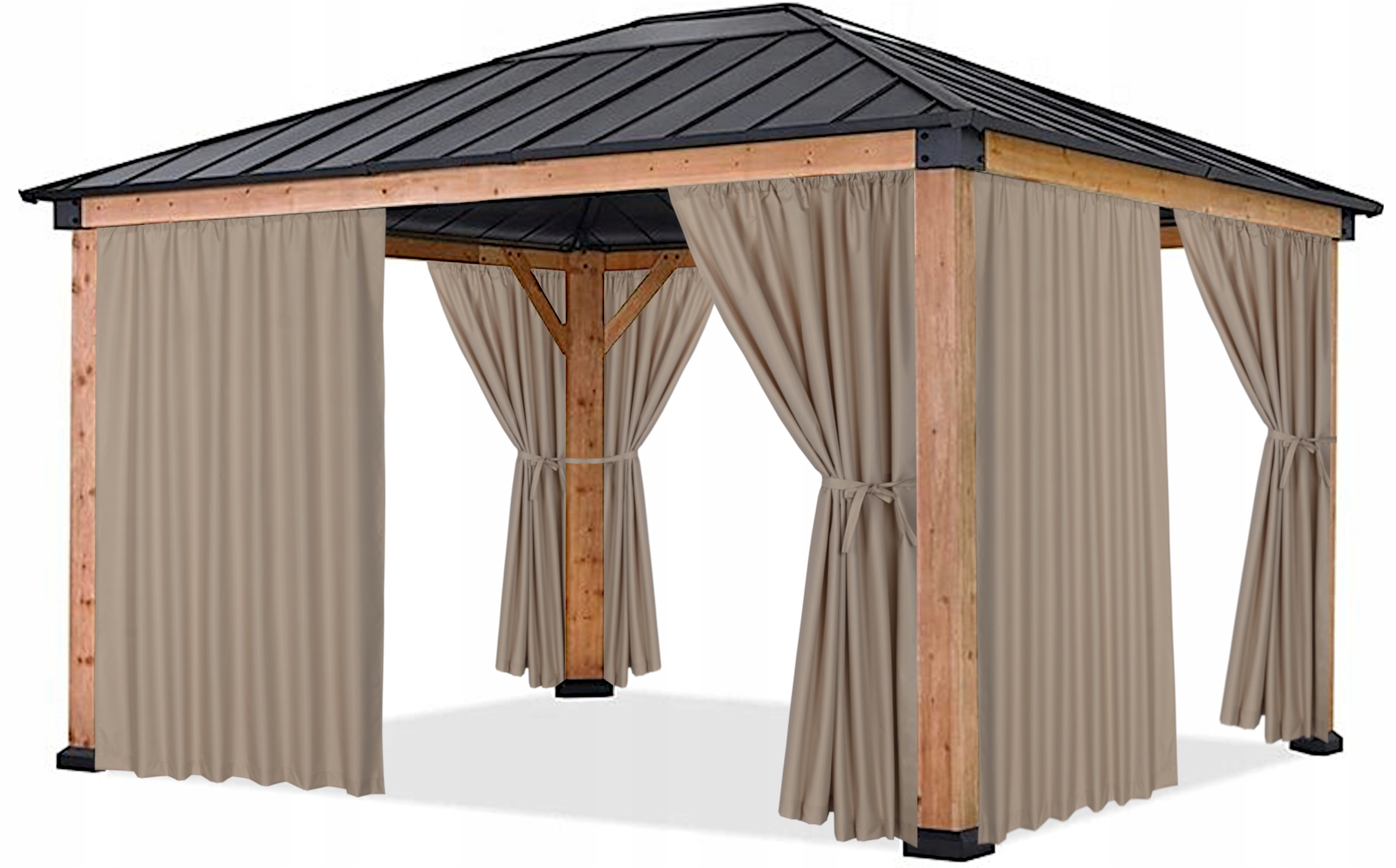 ZASŁONA TARASOWA OGRODOWA ZASŁONY TARASOWE OGRODOWE T 155x290 jasnobeżowa Długość 2.9 m