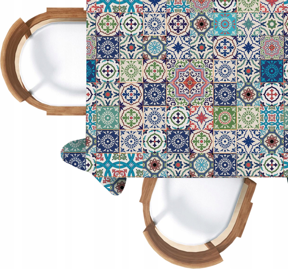 OBRUS PLAMOODPORNY NA WYMIAR - PROSTOKĄT KOŁO OWAL LIZBONA