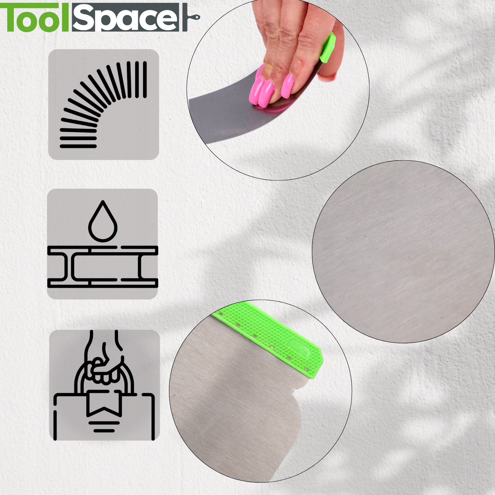 SZPACHELKI METALOWE JAPONKI ZESTAW 8 SZPACHELEK METALOWYCH SZPACHLA 2 KPL Marka ToolSpace