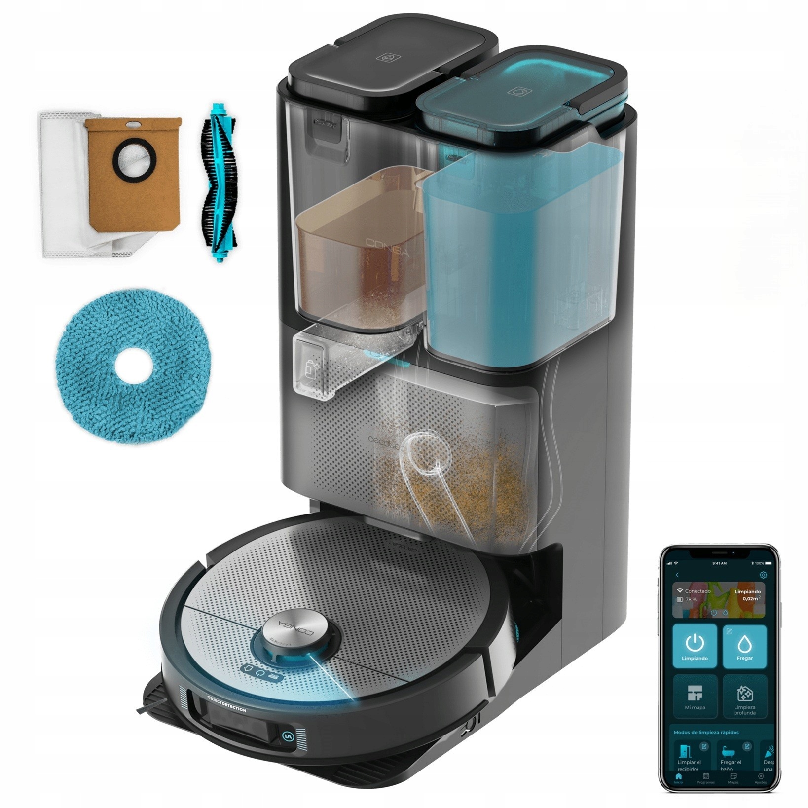 Robot Sprzątający Cecotec Conga 20090 ProAI InfinitySoap Cut&Spa Czarny