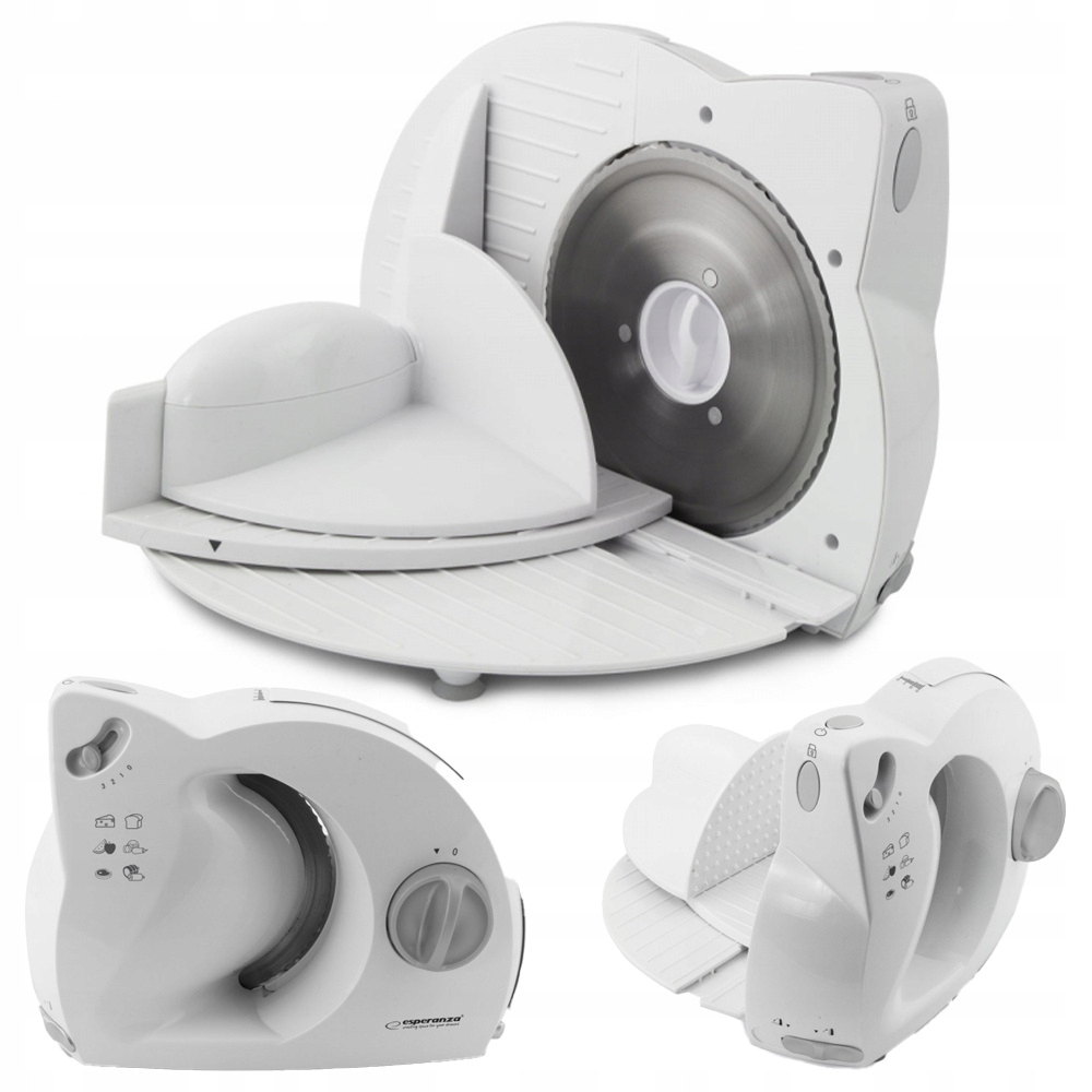 Elektryczna Krajalnica Do Chleba Wędlin Sera Pieczywa 150W Biała