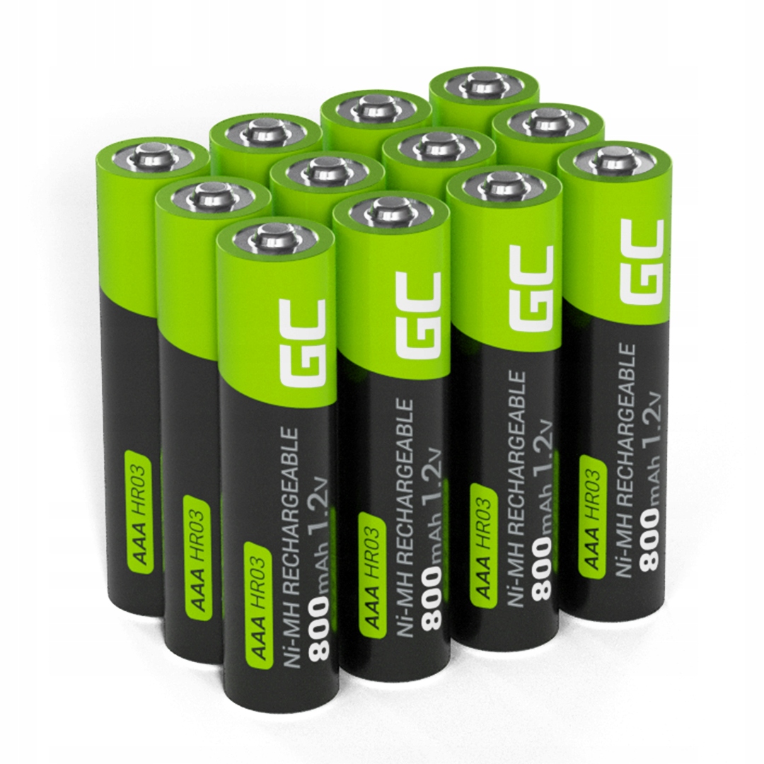 12x AKUMULATORKI AAA R3 800mAh GREEN CELL BATERIE DO LAMP SOLARNYCH